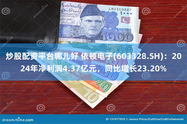 炒股配资平台哪儿好 依顿电子(603328.SH)：2024年净利润4.37亿元，同比增长23.20%
